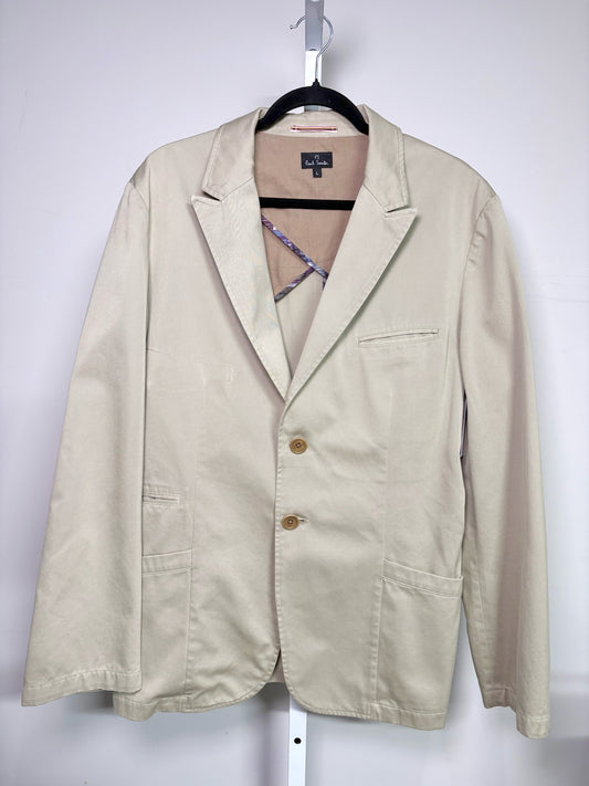 PS Paul Smith Khaki Cotton Solid Men's Size L Blazer