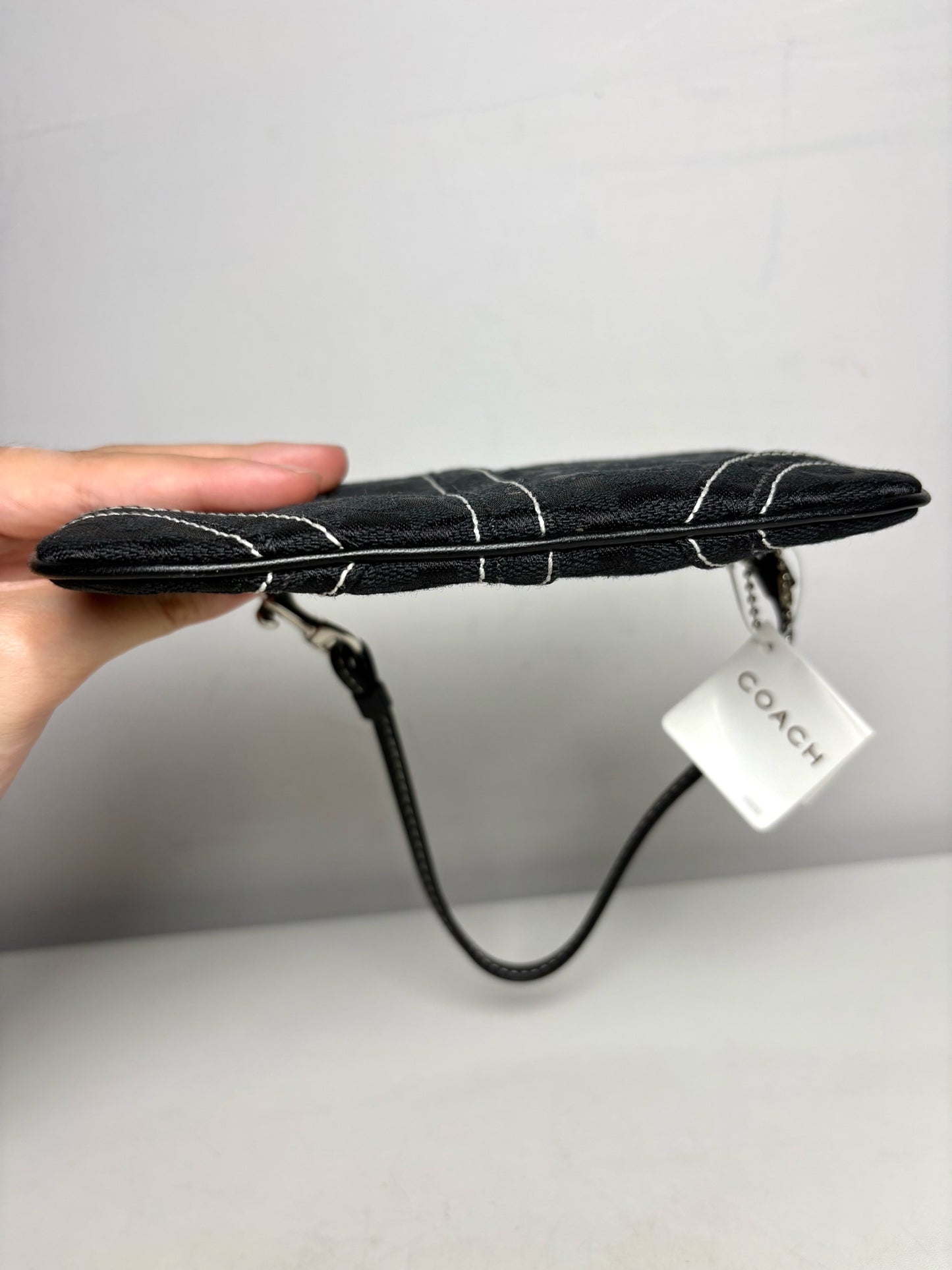 Coach Monogram Vintage Canvas NWT Black Mini Purse