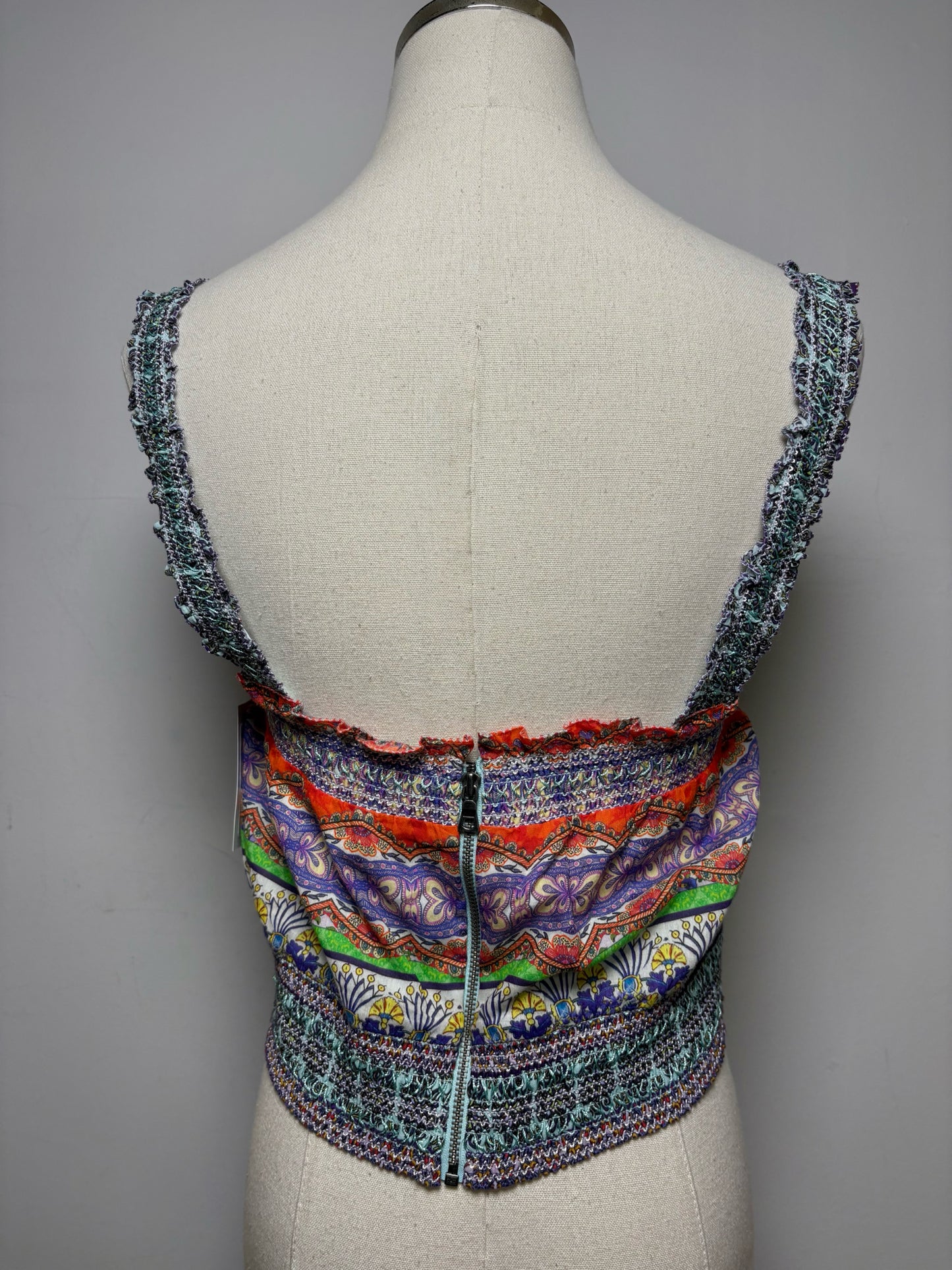 Women Size M Alice + Olivia Ritzy Multicolor Print NWT Pre-owned Top