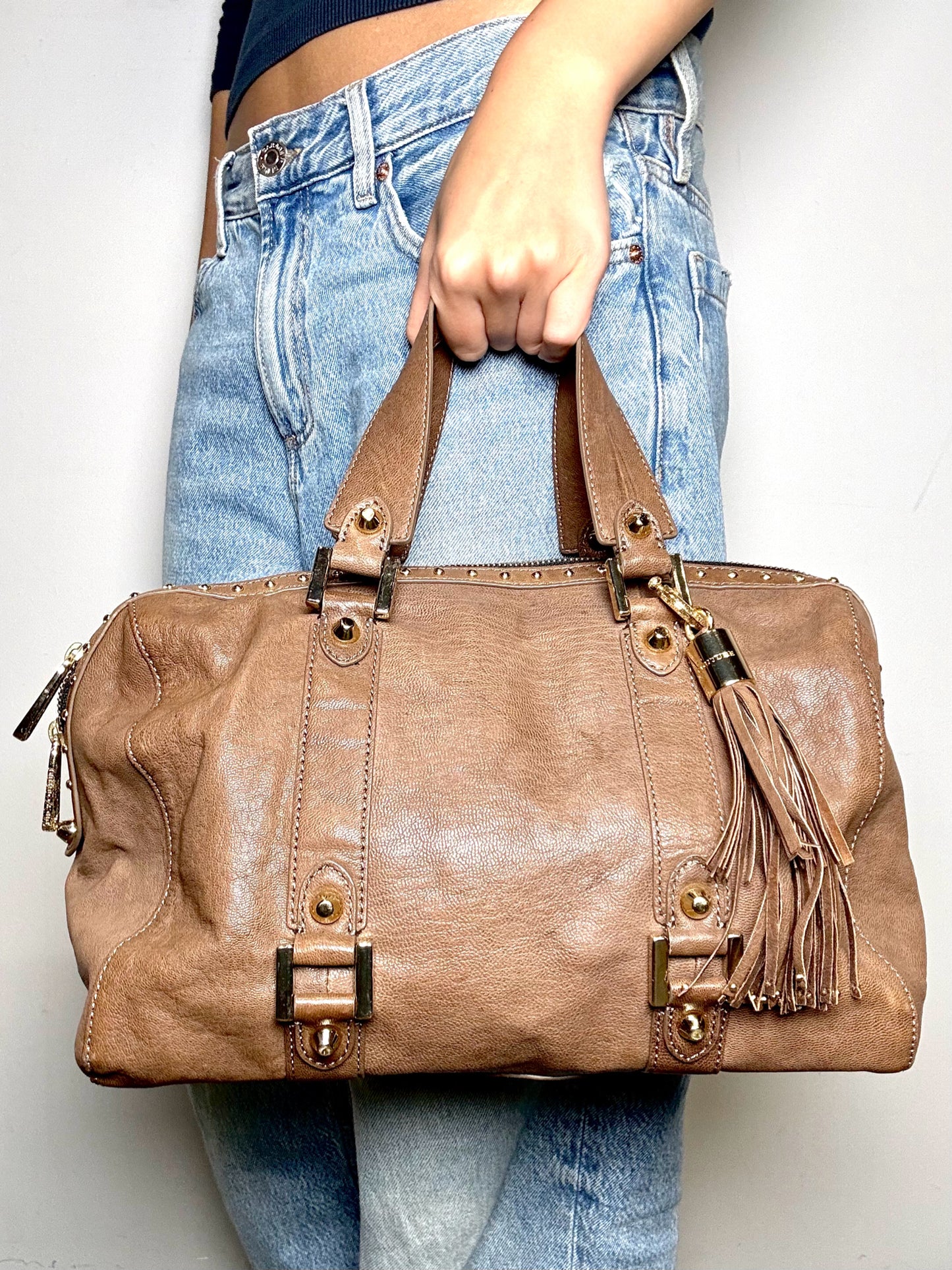 Juicy Couture Solid Pre-owned Brown Goat Leather Medium Purse