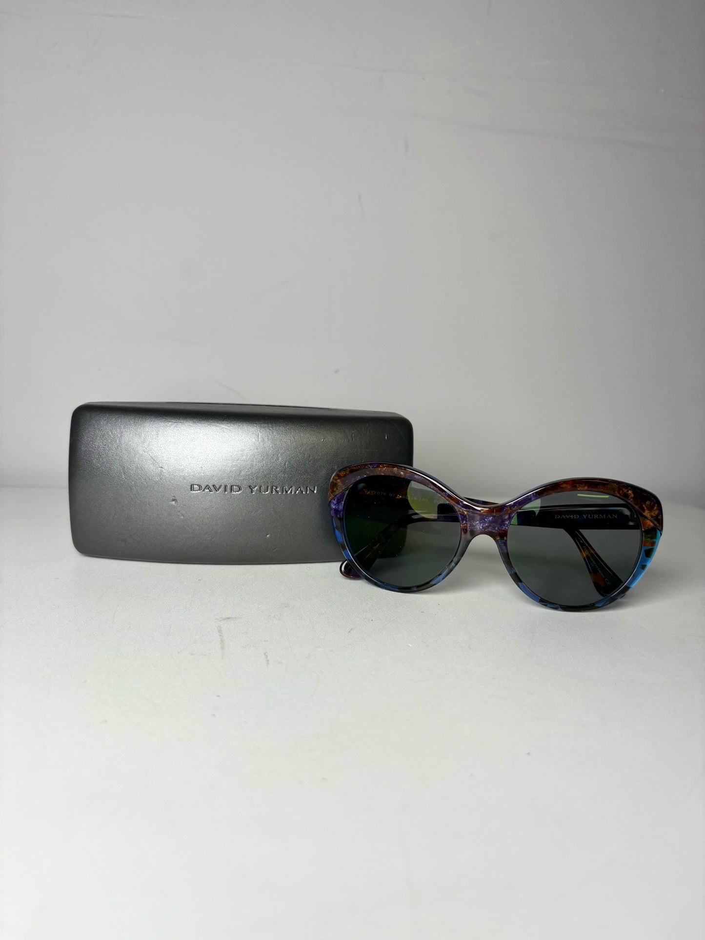 David Yurman Pre-owned Blue, Purple, Brown Acetate Sunglasses