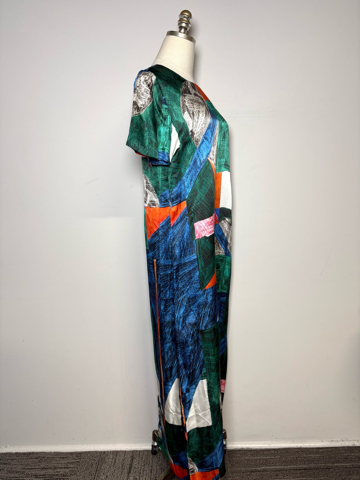 Women Size 8 Hunter Bell Valerie Mosaic Silk Blend Pre-owned NWT Midi Dress