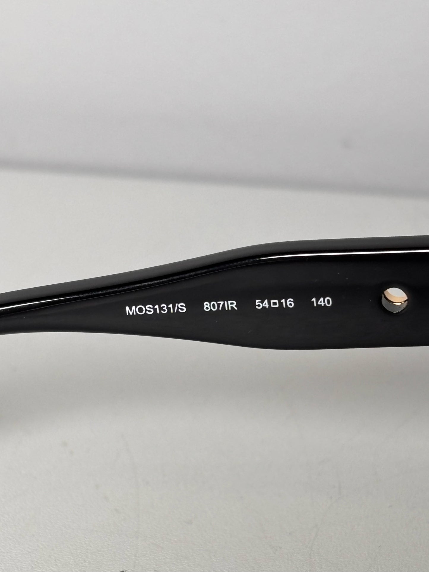 Plastic Moschino Black "55MM Decorative Buckle Square Sunglasses"