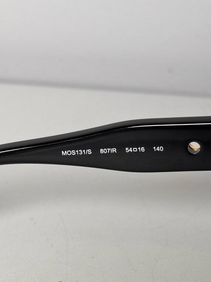 Plastic Moschino Black "55MM Decorative Buckle Square Sunglasses"