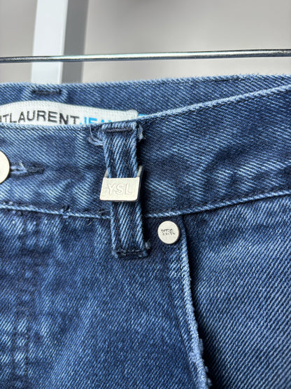 Men's Size 34 Saint Laurent Blue Pure Cotton Denim Pre-Owned Straight Leg Jeans