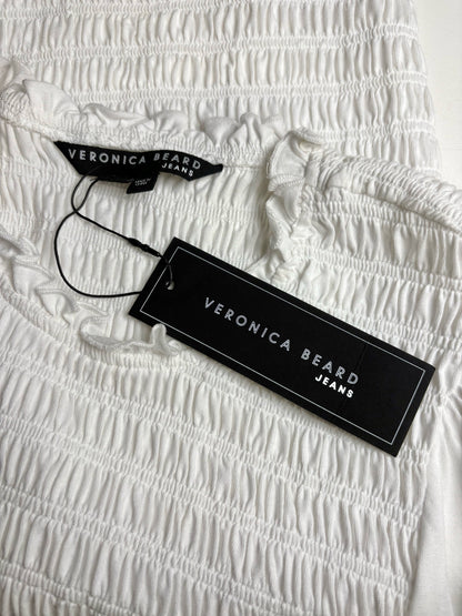 Women's Size L Veronica Beard Langston White Pure Cotton NWT Pre-Owned Top
