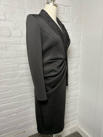 Women Size 4 Badgley Mischka Black Studs Dress