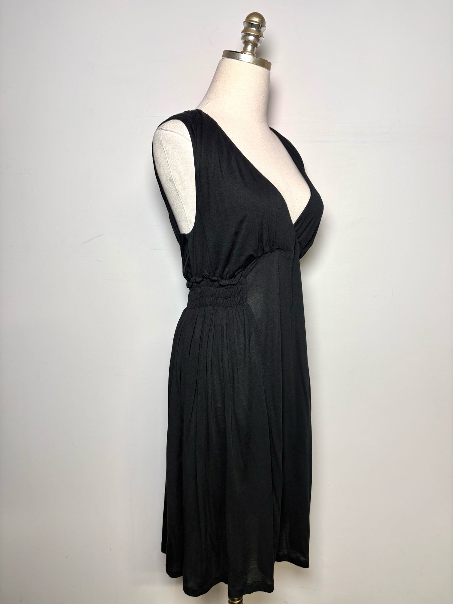 Women Size 8 (M) Miu Miu Black Solid Jersey Knit Pre-owned Dress