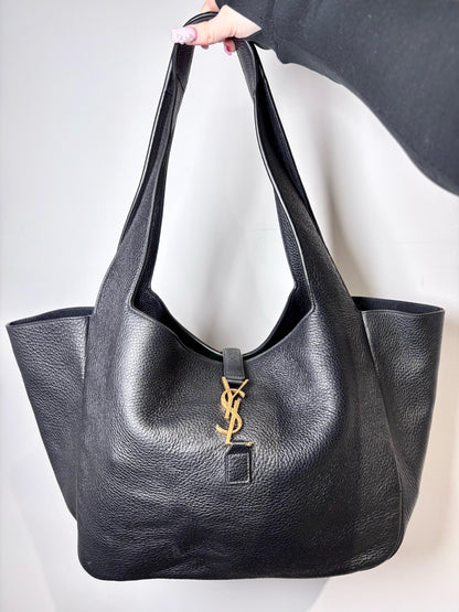Leather Yves Saint Laurent Black Deer Skin Large Purse
