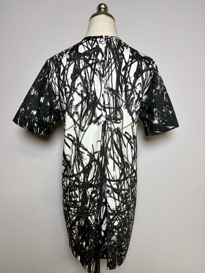 Size 4 Cedric Charlier Multi-Color Graffiti Print Pure Cotton Women's Shirt