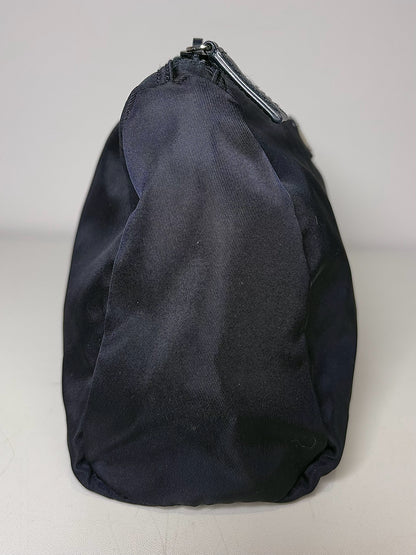 Prada Black Top Zipper Nylon Travel Pouch
