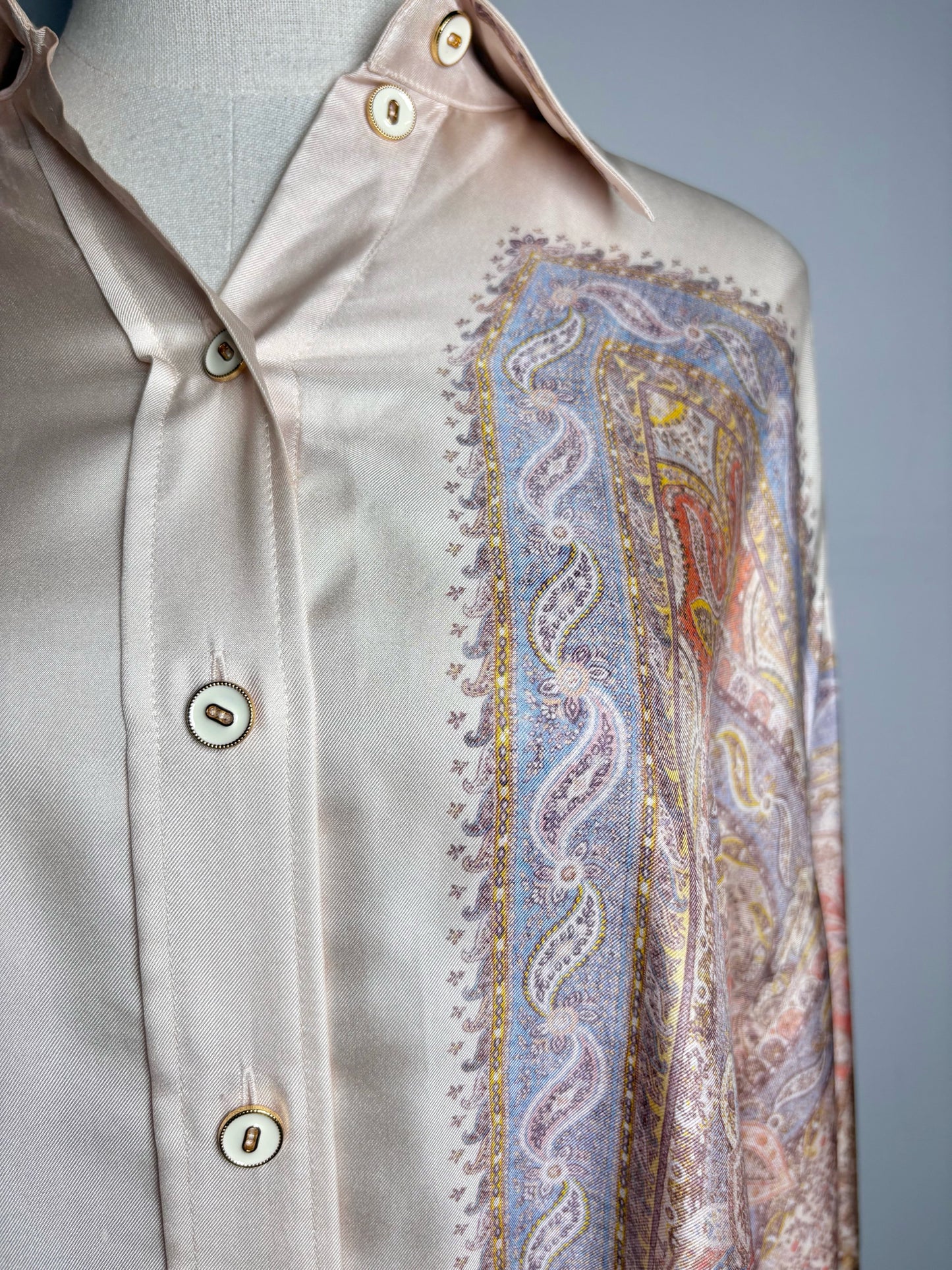Women Size 3 (10, Large) Zimmermann Multi-Color Floral Print 100% Silk Top