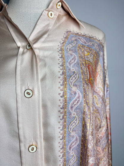 Women Size 3 (10, Large) Zimmermann Multi-Color Floral Print 100% Silk Top
