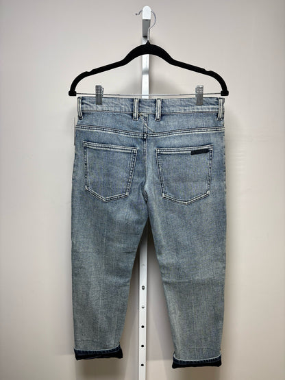 Women Size 25 Prada Light Blue Denim Cotton blend Women's NWT Pre-Owned Jeans