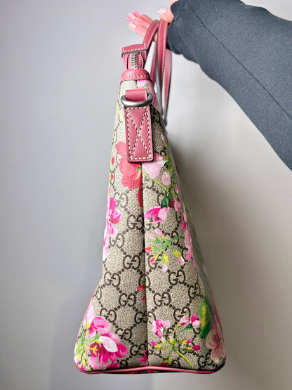 Gucci GG Supreme Floral Burgundy Tote