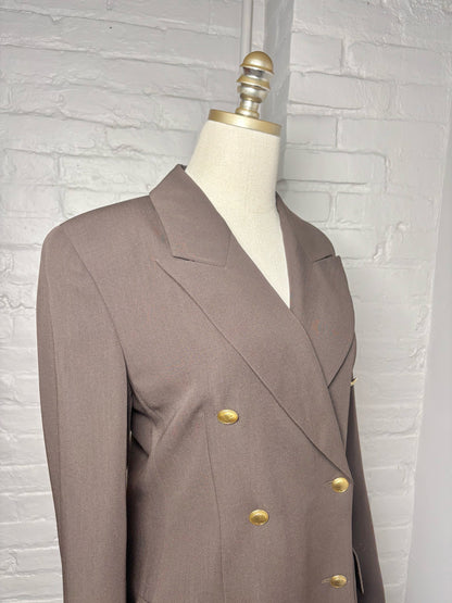 Women Size 42 Gucci Brown Solid Vintage Blazer