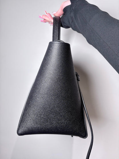 Celine Grained Leather Pre-owned Black Medium Purse