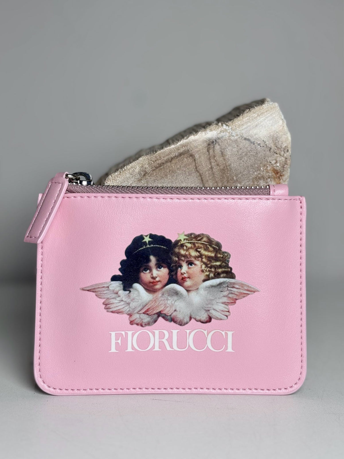 Fiorucci 90% Apple Leather Angels Pink Mini Wallet Pre-Owned