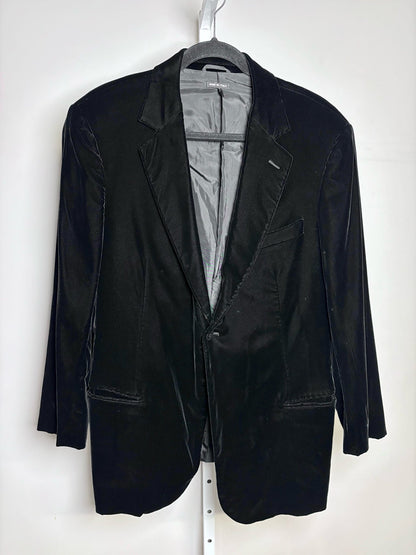 Black Giorgio Armani Black Men's Velveteen Special Occasion Blazer
