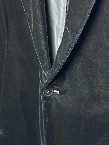 Black Giorgio Armani Black Men's Velveteen Special Occasion Blazer