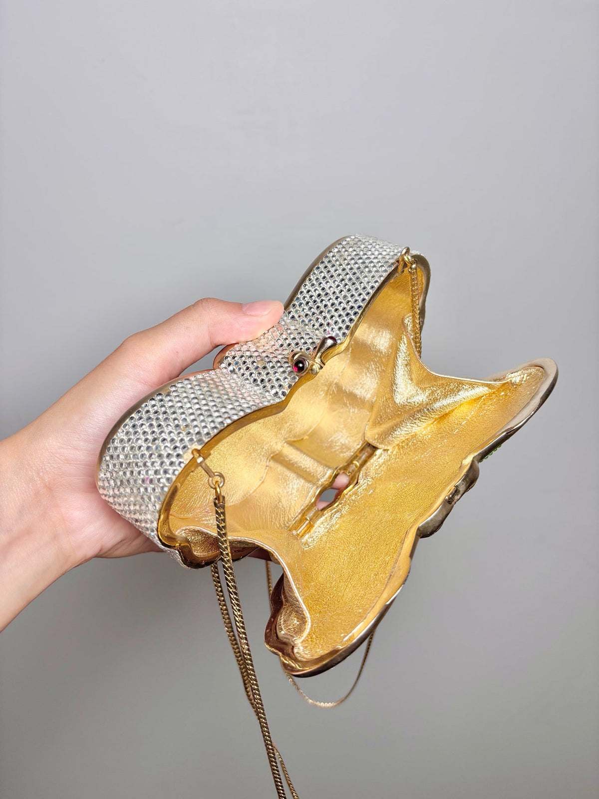 Judith Leiber Butterfly Crystals Crossbody/Clutch Purse Pre-Owned