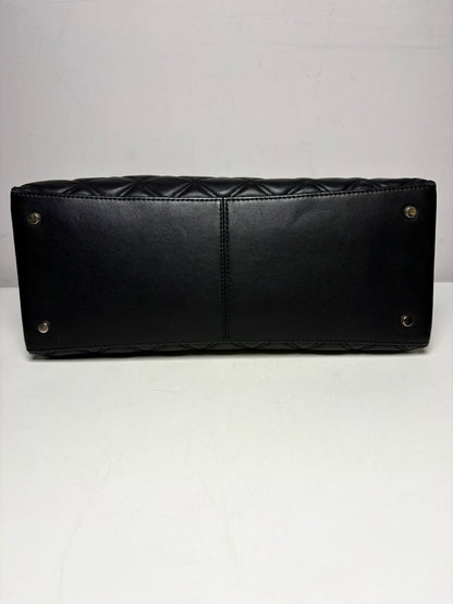 Kate Spade New York Diamond Quilt Leather Pre-owned Black Carey Tote Bag