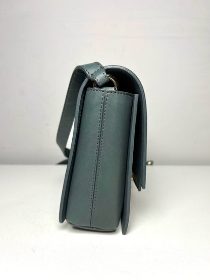 Lanvin Classic Pochette NWT Gray Calfskin Flap Purse