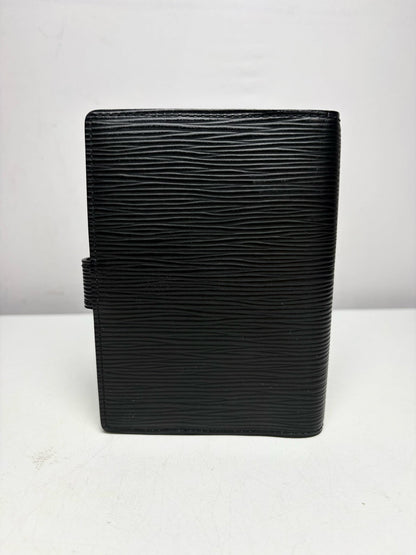 Louis Vuitton Black Epi Leather Small Pre-Owned 6-Ring Agenda Planner Wallet