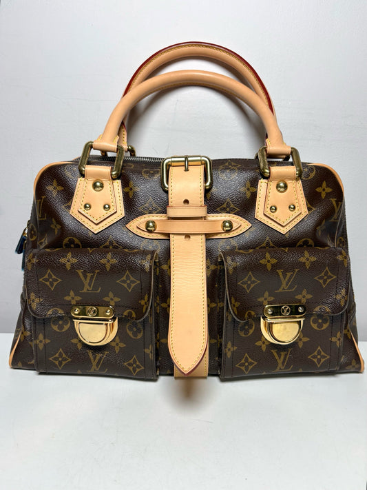 Louis Vuitton Manhattan GM Monogram Brow/Black Refurbished Pre-Owned Bag