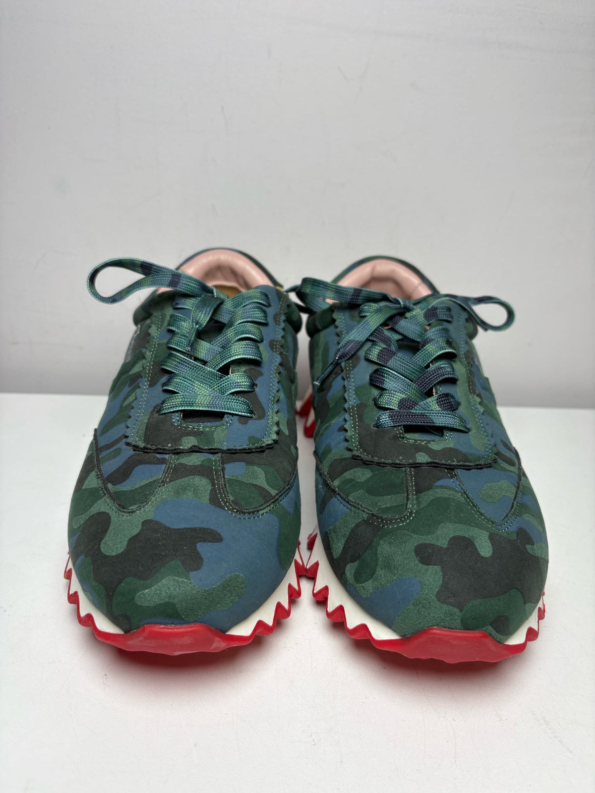 Green Men Size 44 Christian Louboutin Loubishark Green Camouflage Pre-Owned Authentic Sneakers