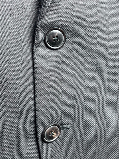 Men's Giorgio Armani Black Virgin Wool/Silk Blend Size 52 Blazer Pre-owned - VIDA STYLE SHOP
