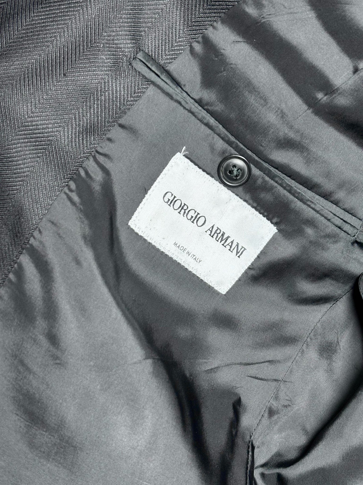 Men's Giorgio Armani Black Virgin Wool/Silk Blend Size 52 Blazer Pre-owned - VIDA STYLE SHOP
