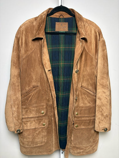 Men's Size S Lauren Ralph Lauren Camel Pure Suede Leather Pre-Owned Rancher Coat - VIDA STYLE SHOP
