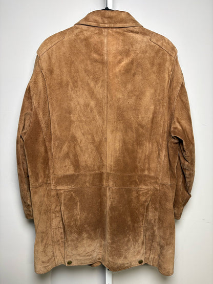 Men's Size S Lauren Ralph Lauren Camel Pure Suede Leather Pre-Owned Rancher Coat - VIDA STYLE SHOP