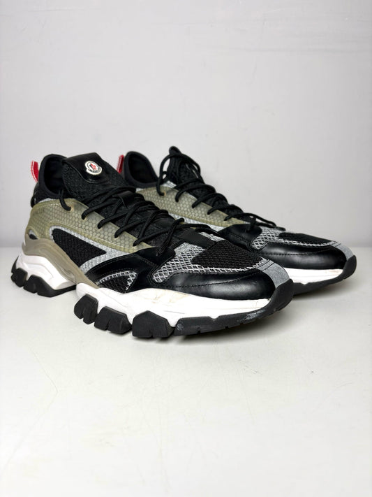 Moncler Black, Green, White Polyester Colorblock Men's Pre-owned 44 Sneakers - VIDA STYLE SHOP