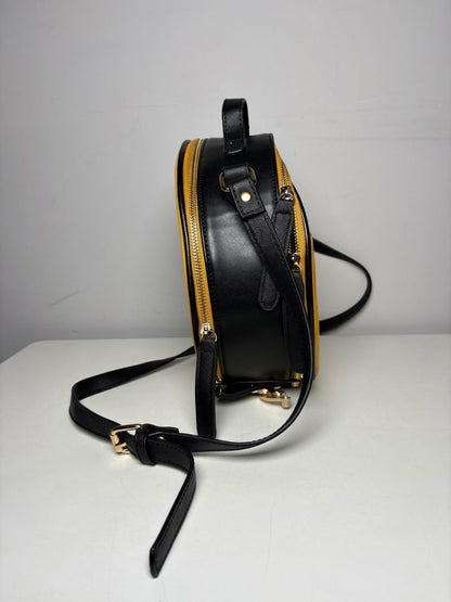Ollie Quinn Suede Leather Pre-owned Black, Yellow Small Purse