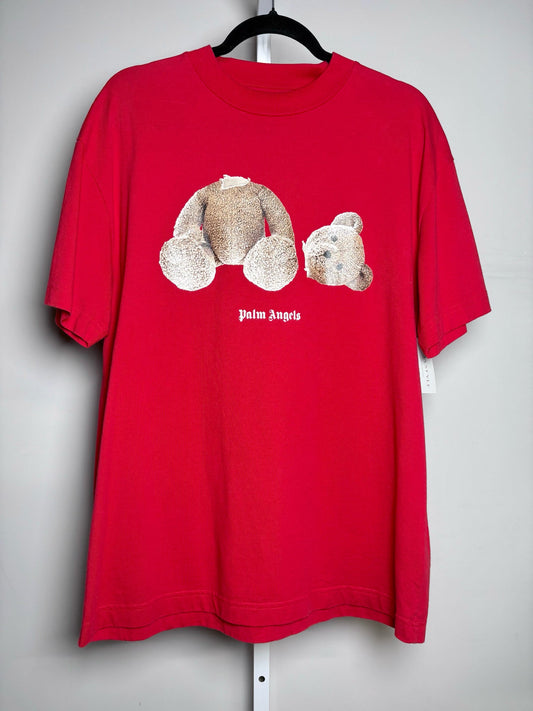 Palm Angels Red 100% Cotton Men's Shirt - VIDA STYLE SHOP