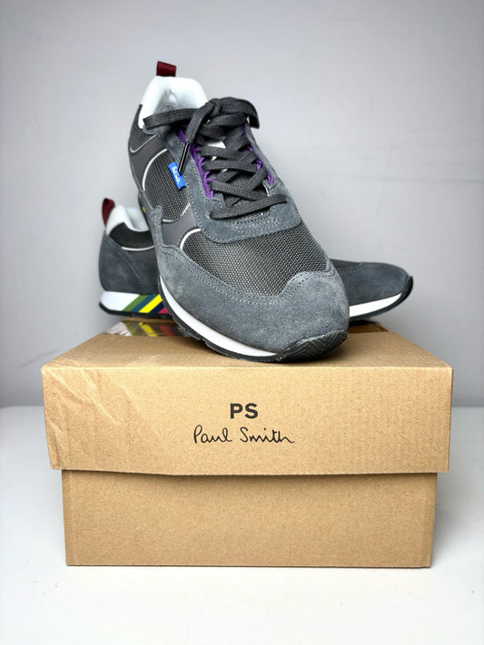 Paul Smith Grey & White Suede Men's NWT, Pre-owned 9 Sneakers - VIDA STYLE SHOP
