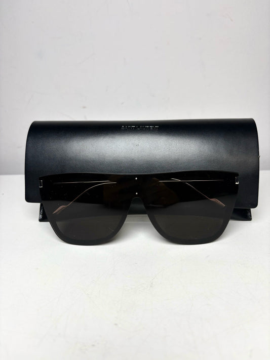 Saint Laurent Women's Pre-owned Black Acetate, Titanium Sunglasses