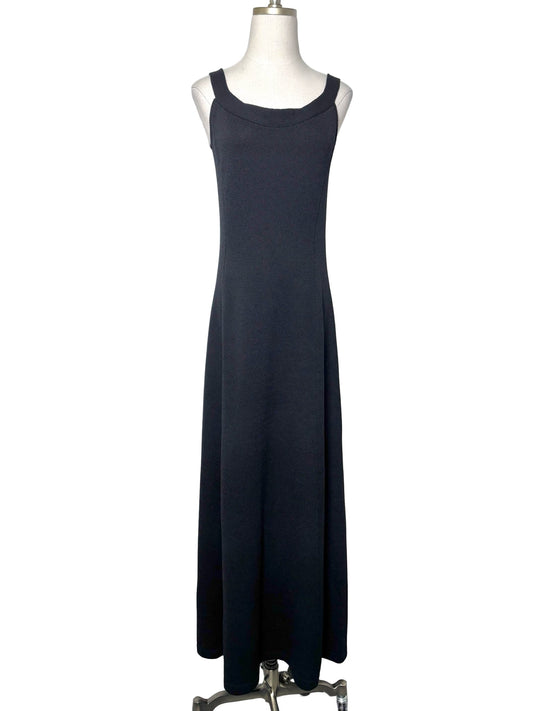 2 Size 2 St. John Black Knitted Women's Vintage Pre-owned Dress