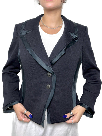 8 Size 8 St. John Black Solid Women's Vintage Blazer