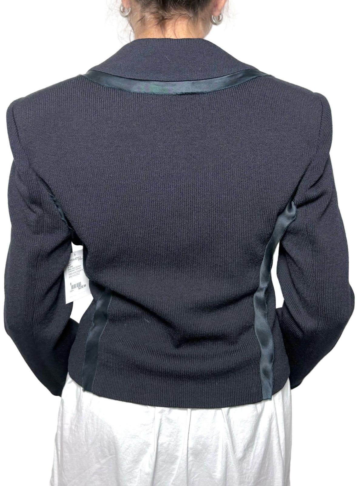 8 Size 8 St. John Black Solid Women's Vintage Blazer