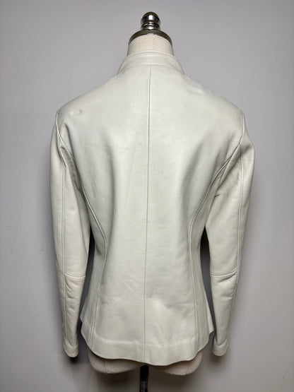 M Size M San Piel Leather's House Bone Solid Women's Pure Leather Pre-owned Jacket