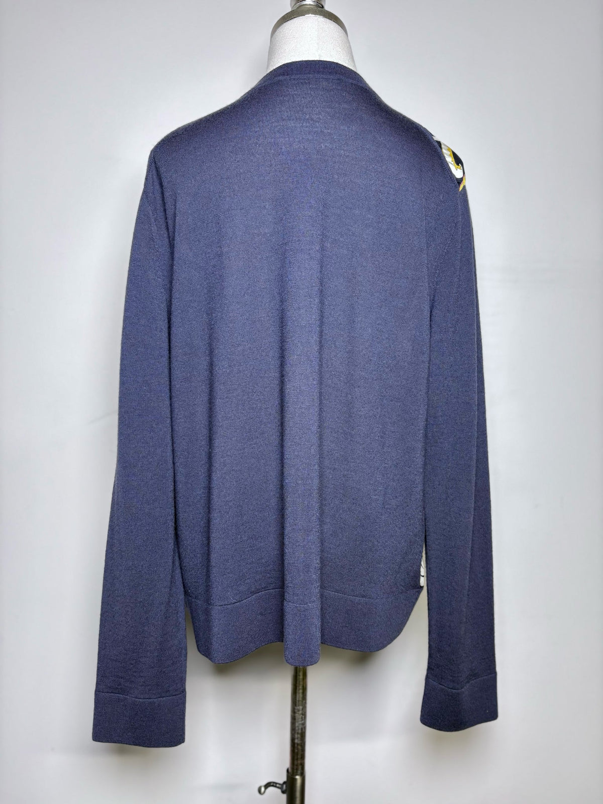 XL Size XL Tory Burch Navy,yellow,white & purple Floral Abstract Women's Cardigan