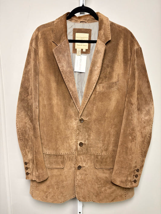 The Territory Ahead Brown Suede Solid Men's 48 (XL) Jacket - VIDA STYLE SHOP