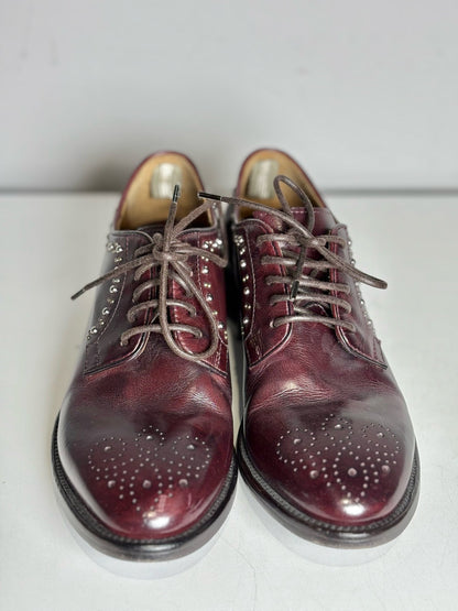Burgundy W Shoe Size 36 (6, US) Officine Creative Burgundy Leather Cowhide Lace-ups