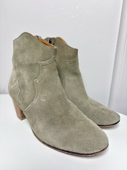 Olive Green W Shoe Size 36.5 (6.5 US) Isabel Etoile Marant Olive Green Suede Ankle Boots