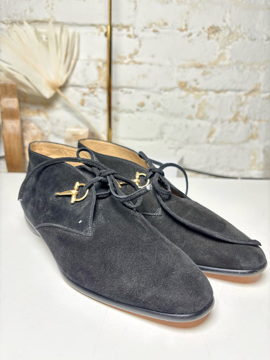 Black W Shoe Size 37.5 Gucci Black Suede Suede Vintage Pre-owned Boots