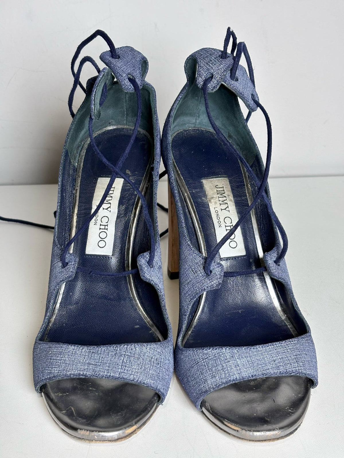 Navy W Shoe Size 38 (8 US) Jimmy Choo Vernie Sandal Navy Women's Heels