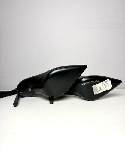 Black W Shoe Size 38.5 (8.5 US) Lanvin Ankle Tassel Black Leather Pre-owned Heels